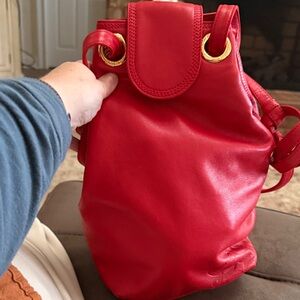 Loewe Red Balloon leather bucket bag